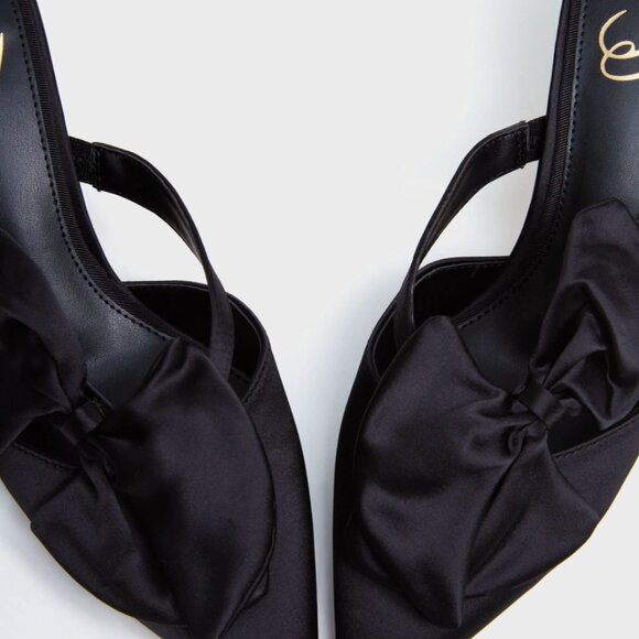 Sam Edelman Veranda Black Satin Slip on Heel - Picture 2 of 3